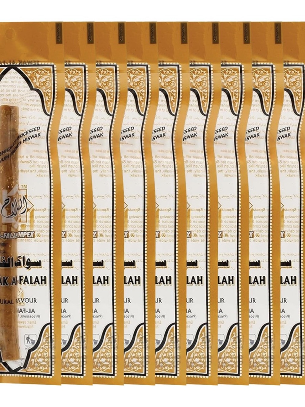 Miswak Toothstick Pack in Gold & White